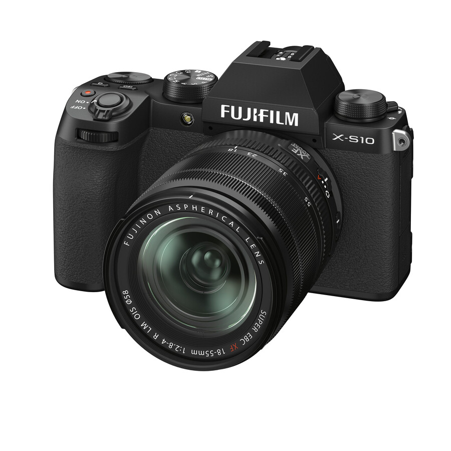 cuerpo de la x-s10 con kit de lente xf18-55 mm negro